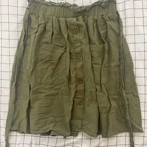 SHEIN - army green midi skirt